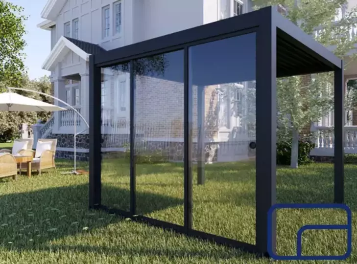 Pergola Glass Sliding Doors 5m