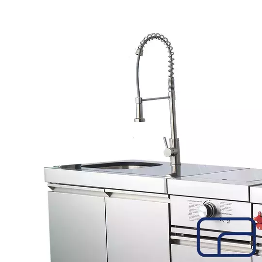 Full Size Outdoor Kitchen with Large Integrated Fridge