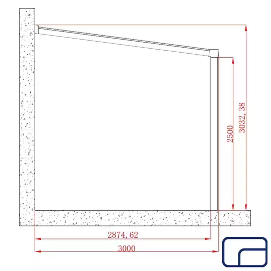 Glass Patio 3x5m
