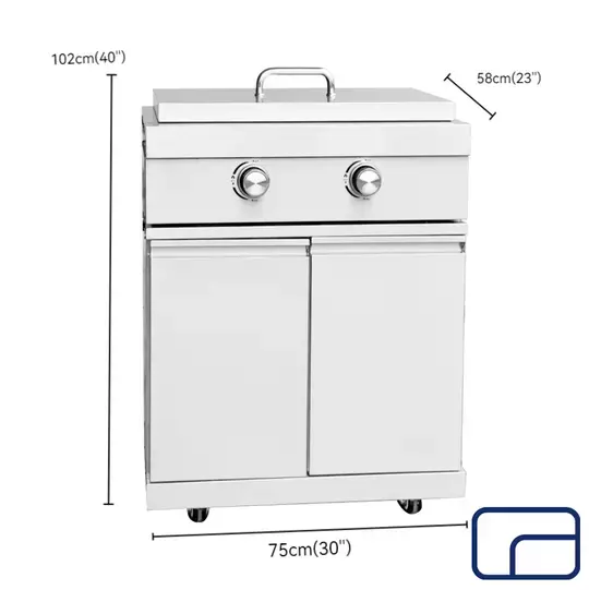 Premium Outdoor Gas Griddle With Cooking Area