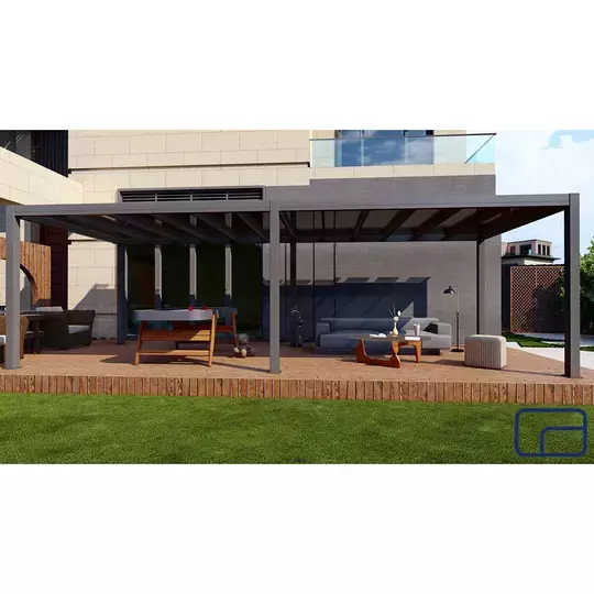 King Free Standing Polycarbonate Pergola 3x8m