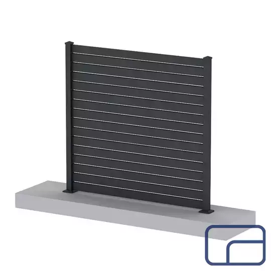 Aluminium Slat Fencing 1.8x1.8m