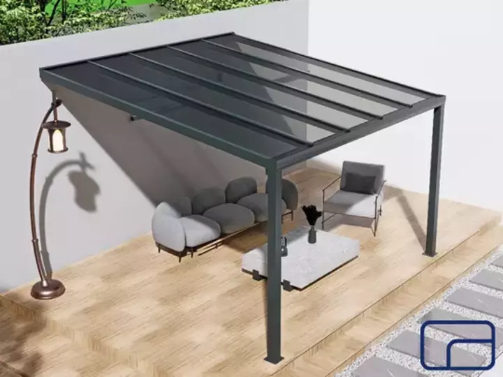 Wall Mounted Polycarbonate Pergola 3x3m