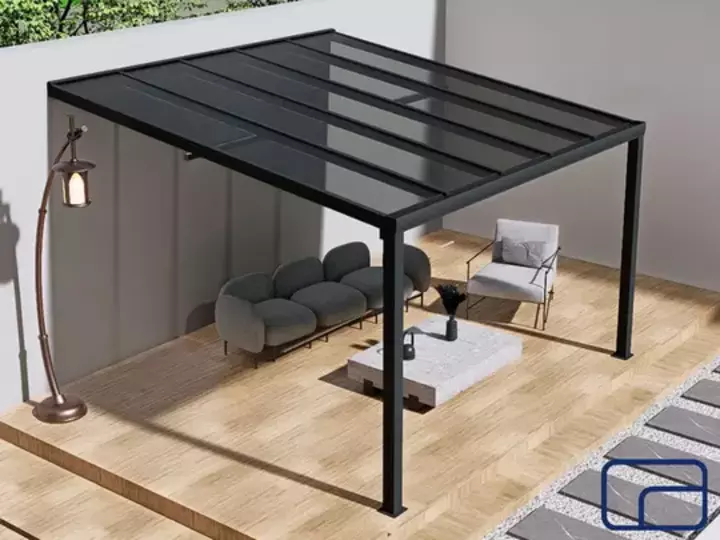 Wall Mounted Polycarbonate Pergola 3x3m