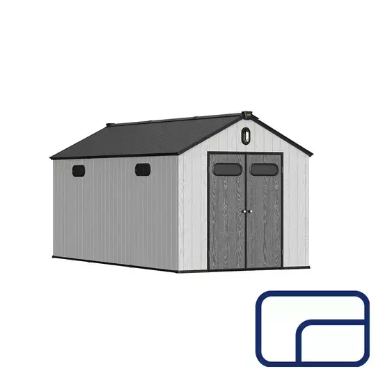 Garden Shed with Gable Roof 8'x16'ft