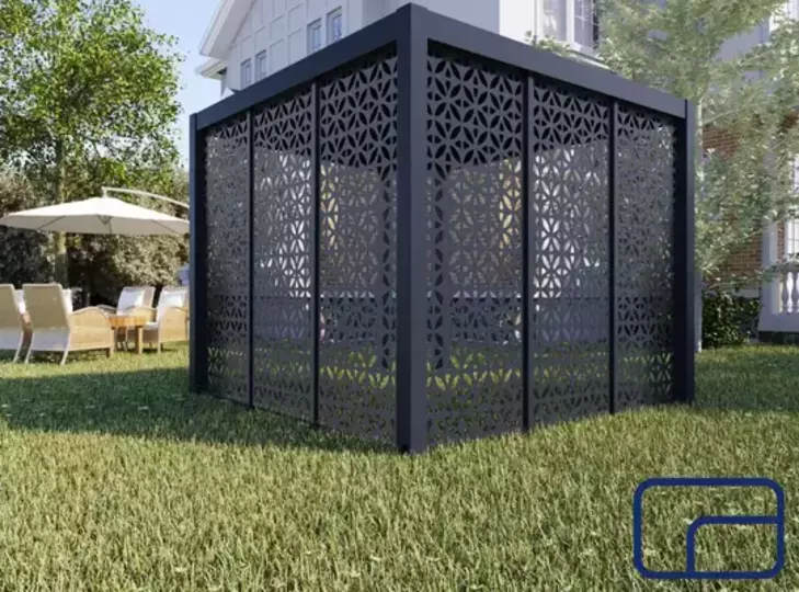 Oriental Laser Cut Panel for 4x8 Pergola
