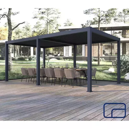 King Pergola Gazebo Electric 3x6m