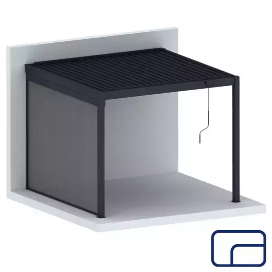 Drop Screen for Wall Mounted Pergola 3m