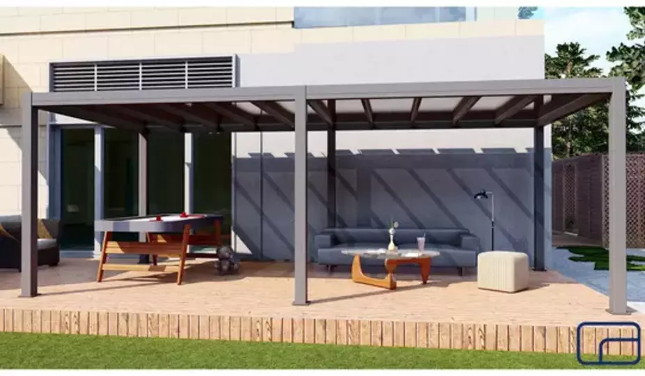 King Free Standing Polycarbonate Pergola 3x6m